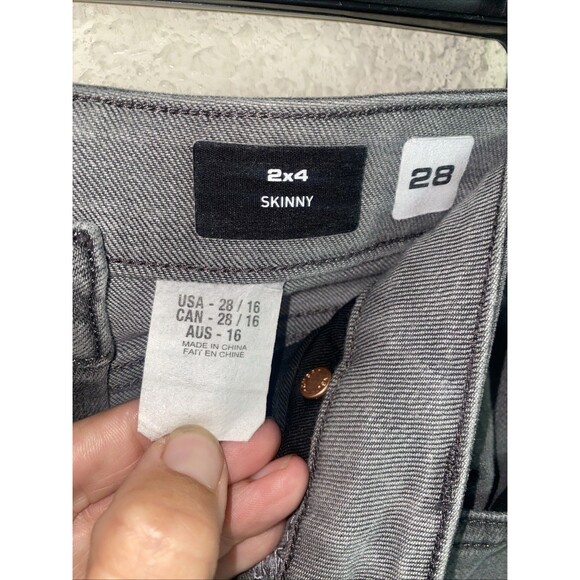 Volcom Skinny Gray Jeans 2x4 Modern Pants 28 EUC Y2k 90s Skater Boys - Picture 4 of 8